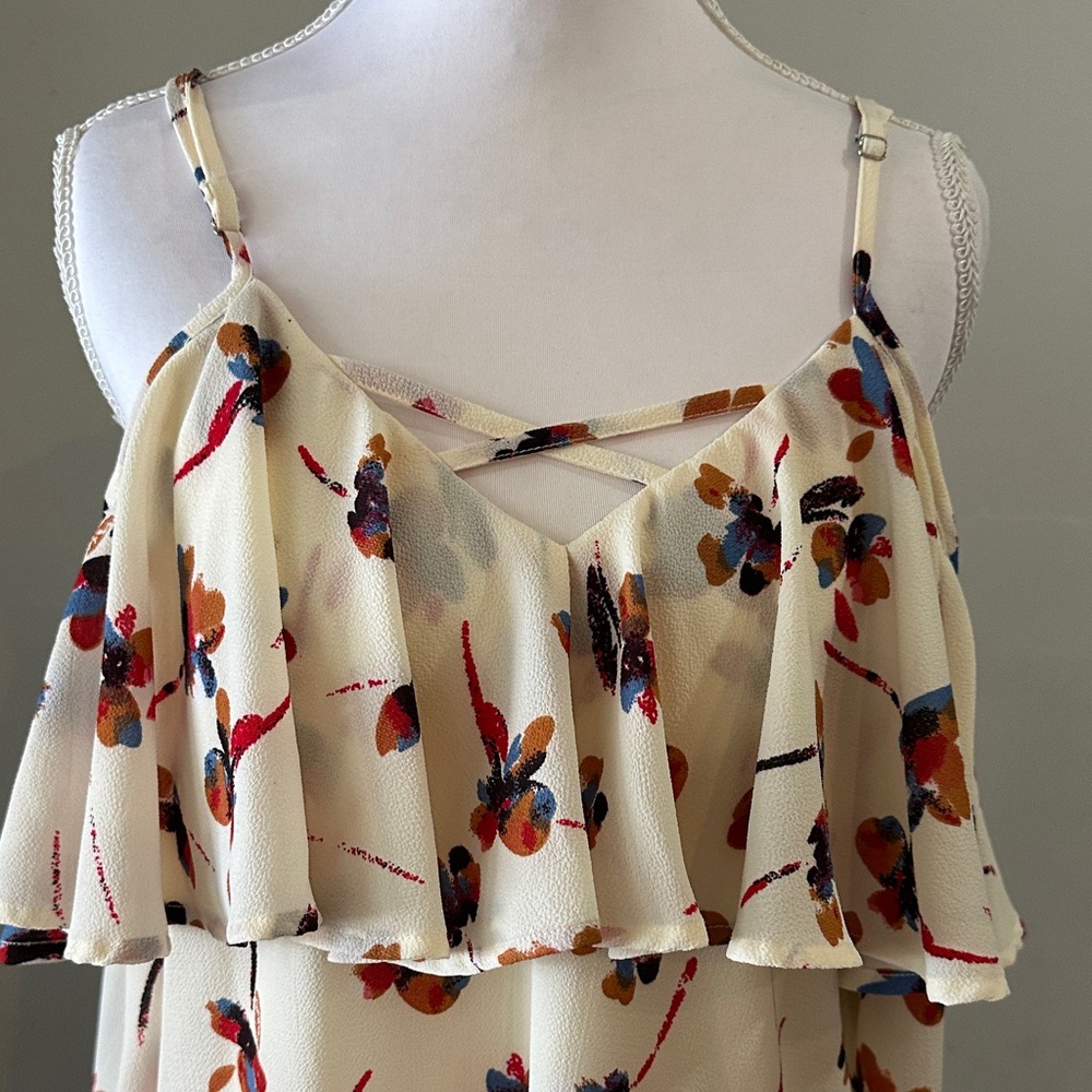 Entro Cream Floral Dress - Picture 3 of 6
